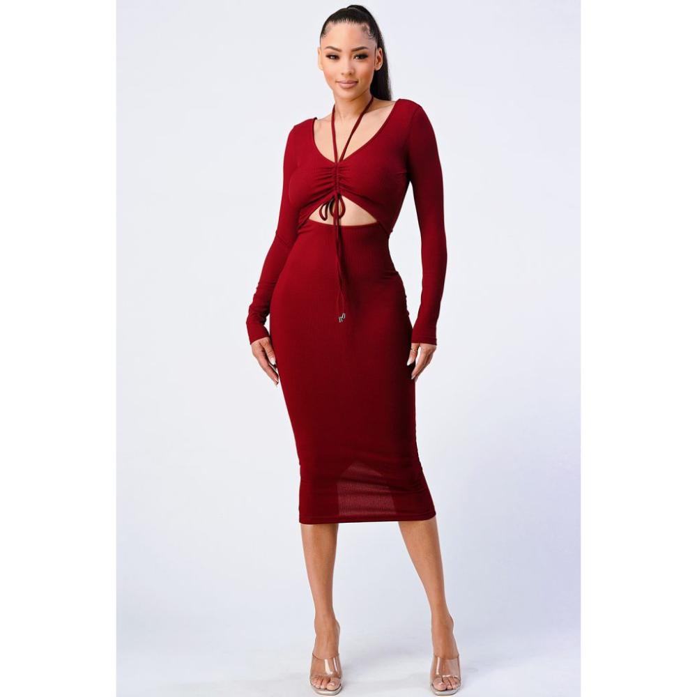 Модное платье с вырезом спереди и длинными рукавами FASHNZFAB, цвет burgundy
Модное платье с вырезом спереди и длинными рукавами FASHNZFAB, цвет burgundy