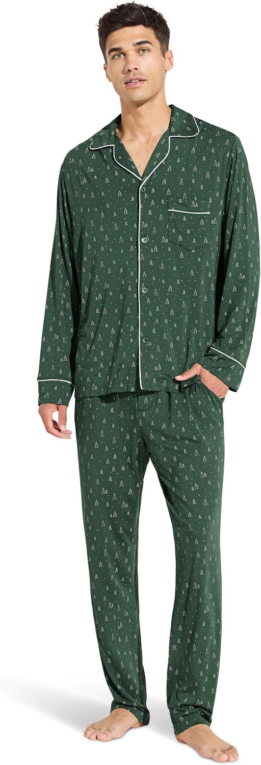 Пижама с принтом William Eberjey, цвет Winterpine Forest Green/Ivory 
Пижама с принтом William Eberjey, цвет Winterpine Forest Green/Ivory