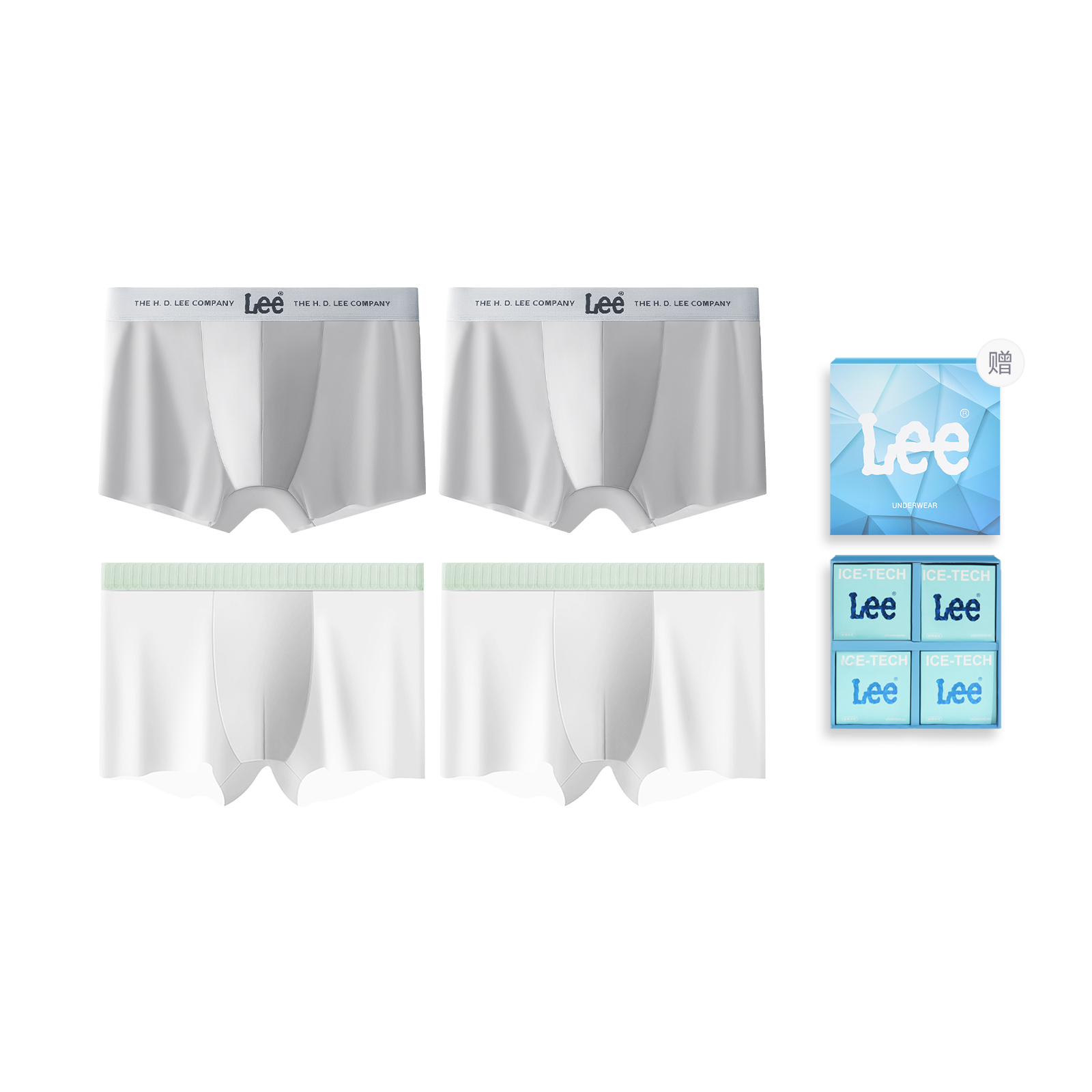 Lee Подарочный набор мужского белья SS23 Ice Series, 4 штуки
Lee Подарочный набор мужского белья SS23 Ice Series, 4 штуки