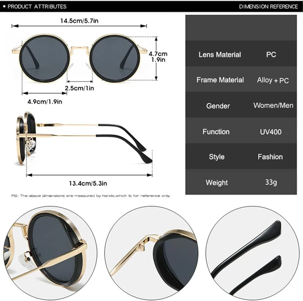 Солнцезащитные очки UV400 — круглые, в стиле панк, с градиентным металлическим покрытием, для женщин и мужчин, для бега и активного отдыха UYPTK, Black Green Pink
Солнцезащитные очки UV400 — круглые, в стиле панк, с градиентным металлическим покрытием, для женщин и мужчин, для бега и активного отдыха UYPTK, Black Green Pink