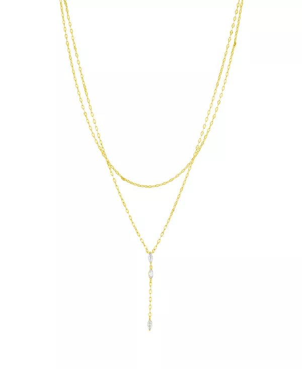 Двухслойное Y-образное ожерелье с кубическим цирконием And Now This, gold
Двухслойное Y-образное ожерелье с кубическим цирконием And Now This, gold