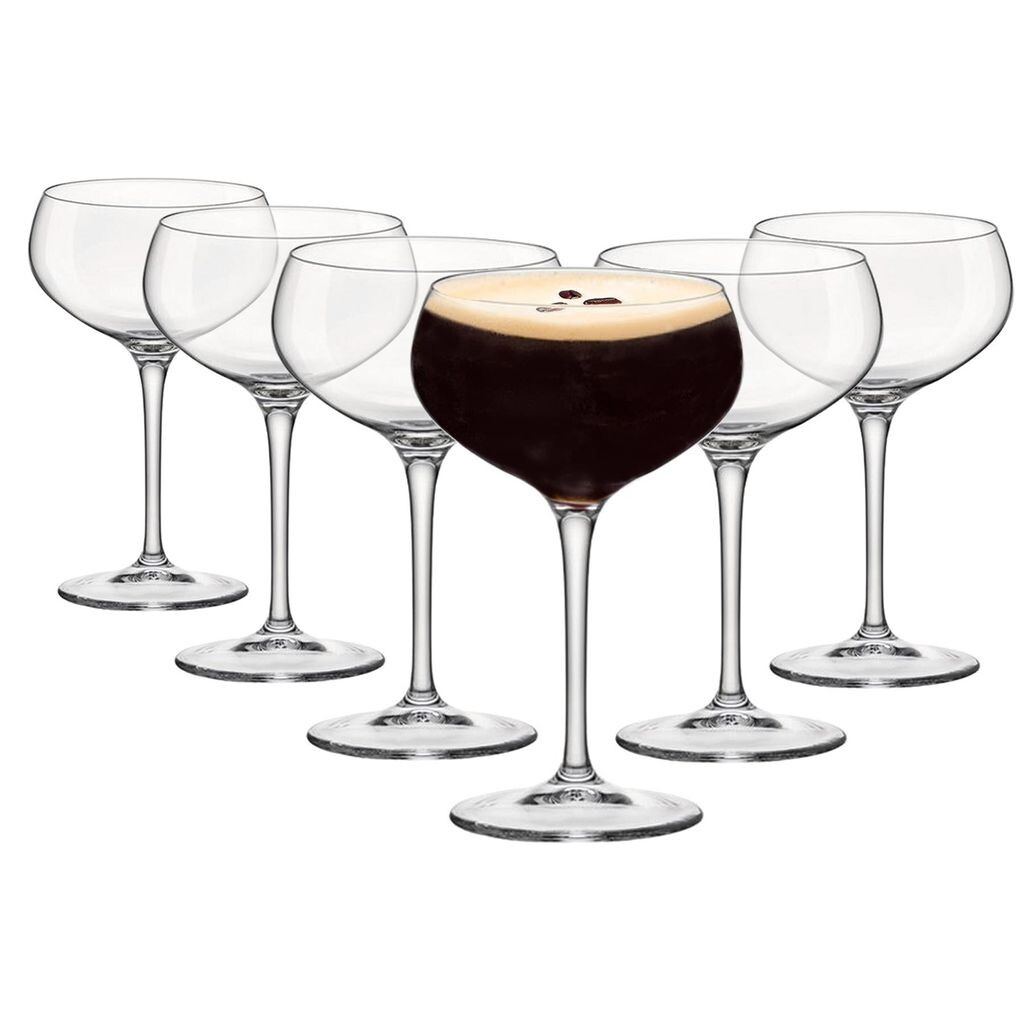 Bormioli Rocco BARTENDER Бокалы для эспрессо мартини — итальянские бокалы для игристого вина просекко с блюдцем — 305 мл — прозрачная вставка из 12 штук
Bormioli Rocco BARTENDER Бокалы для эспрессо мартини — итальянские бокалы для игристого вина просекко с блюдцем — 305 мл — прозрачная вставка из 12 штук