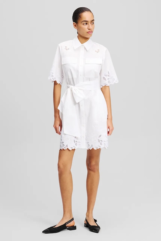 Хлопковое платье Karl Lagerfeld, белый
Хлопковое платье Karl Lagerfeld, белый