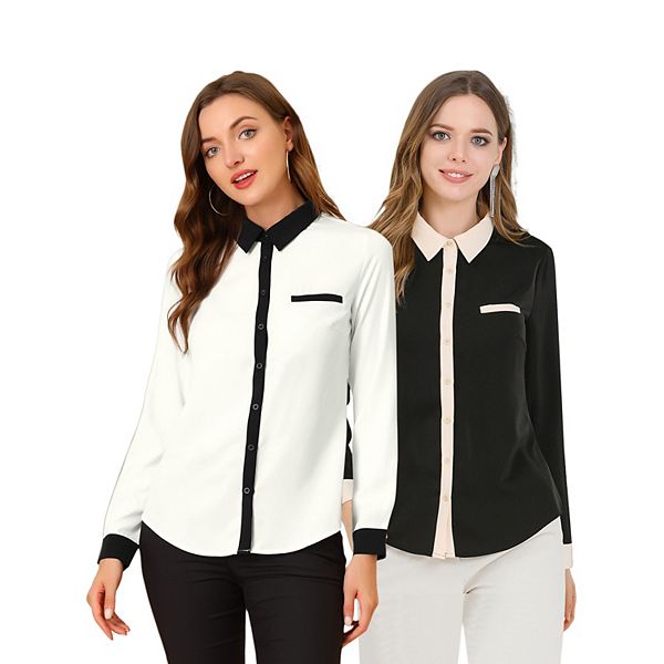 2 упаковки женской рубашки с длинным рукавом и цветными блоками Inspire Chic, White Black
2 упаковки женской рубашки с длинным рукавом и цветными блоками Inspire Chic, White Black
