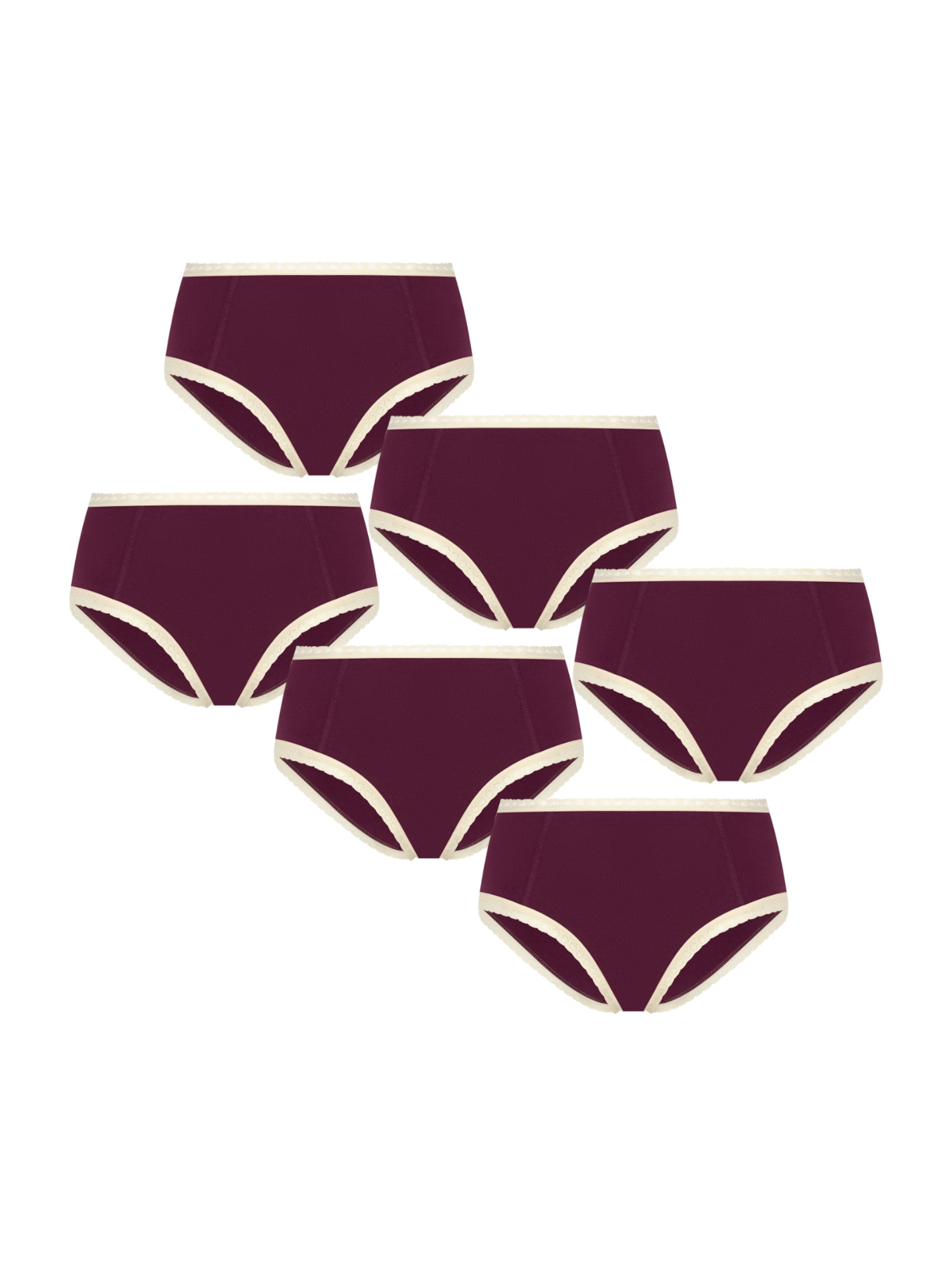 Albero Natur Трусики 'Bio Baumwoll 6er Pack Damen Hipster mit Spitze' в цвете Aubergine
Albero Natur Трусики 'Bio Baumwoll 6er Pack Damen Hipster mit Spitze' в цвете Aubergine