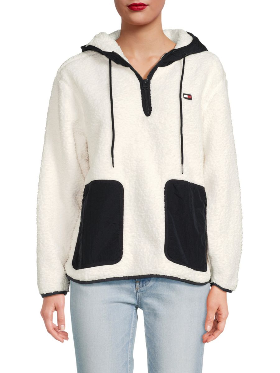 Пуловер из искусственной овчины с капюшоном и застежкой-молнией на четверть длины Tommy Hilfiger, цвет Soft Ivory
Пуловер из искусственной овчины с капюшоном и застежкой-молнией на четверть длины Tommy Hilfiger, цвет Soft Ivory