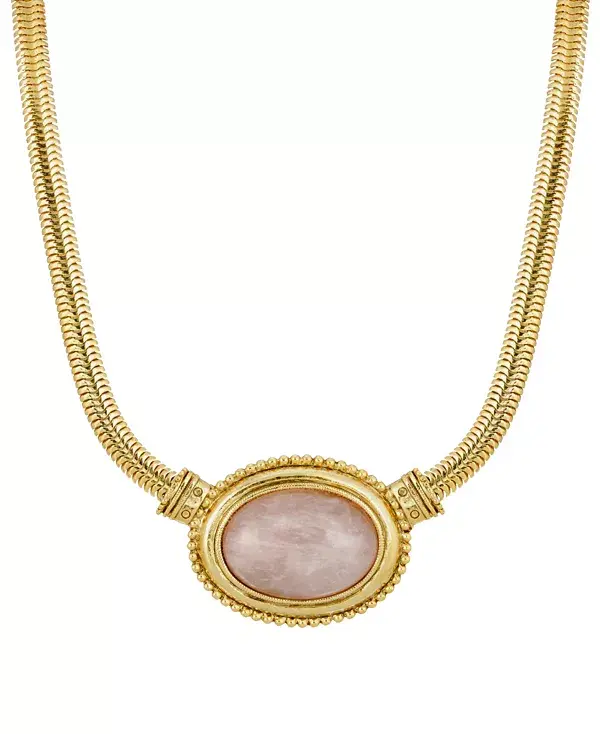 Ожерелье из полудрагоценных овальных камней золотистого оттенка 2028, pink
Ожерелье из полудрагоценных овальных камней золотистого оттенка 2028, pink