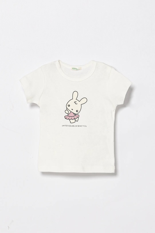 Хлопковая футболка для малышей United Colors Of Benetton, белый 
Хлопковая футболка для малышей United Colors Of Benetton, белый