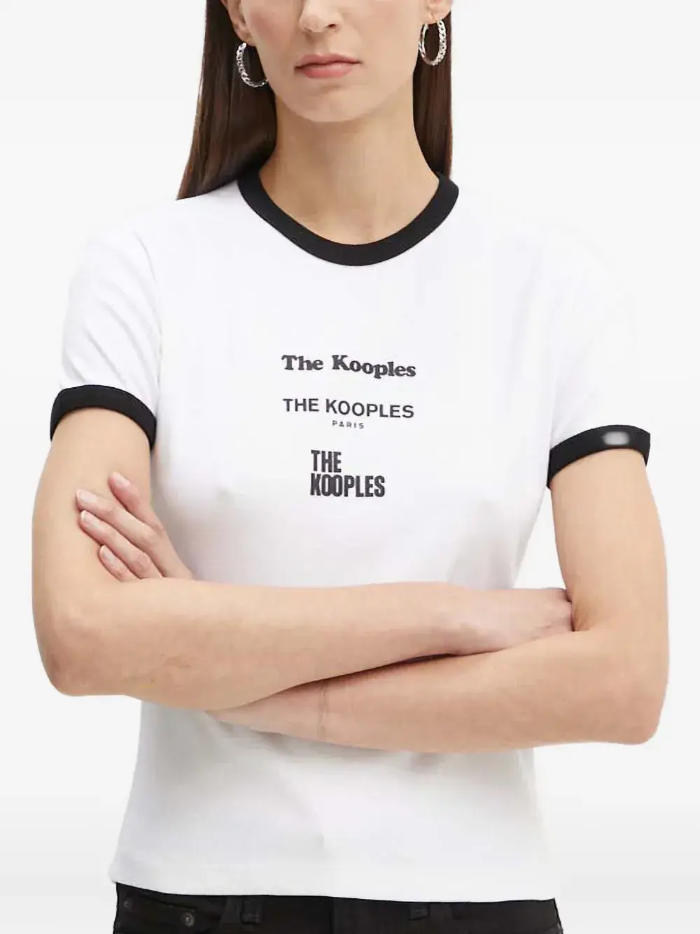 Футболка с круглым вырезом и шелкографией The Kooples, белый
Футболка с круглым вырезом и шелкографией The Kooples, белый