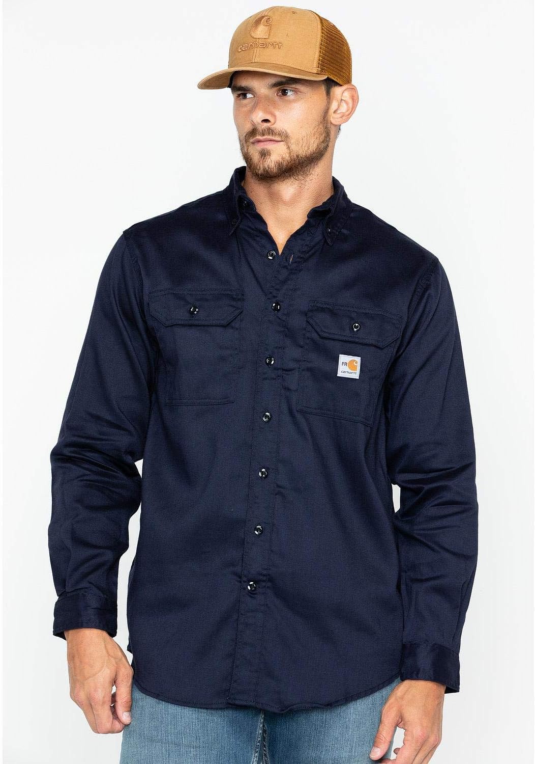Carhartt мужская огнестойкая легкая твилловая рубашка, Dark Navy
Carhartt мужская огнестойкая легкая твилловая рубашка, Dark Navy