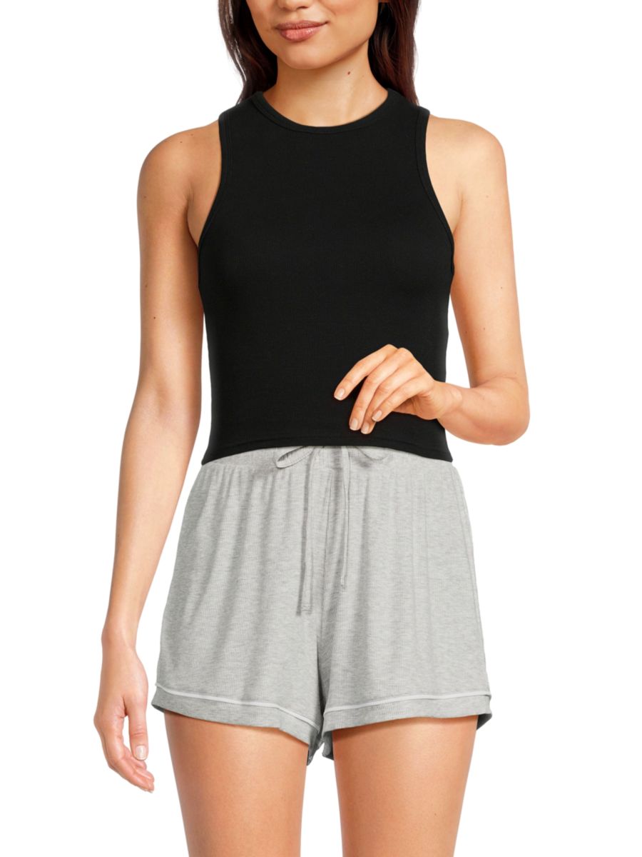 Укороченный топ в рубчик Rachel Parcell, черный
Укороченный топ в рубчик Rachel Parcell, черный