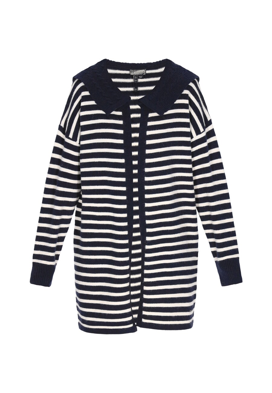 Вязаный кардиган DreiMaster Vintage, темно-синий/белый
Вязаный кардиган DreiMaster Vintage, темно-синий/белый
