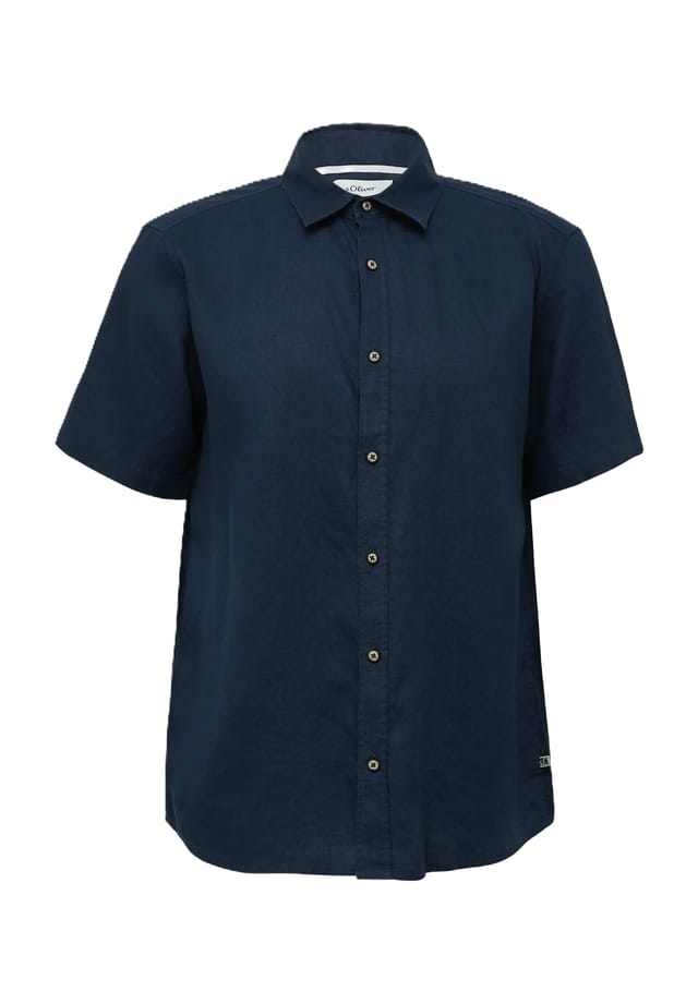 Льняная рубашка стандартного кроя с коротким рукавом и воротником-стойкой S.Oliver, синий
Льняная рубашка стандартного кроя с коротким рукавом и воротником-стойкой S.Oliver, синий