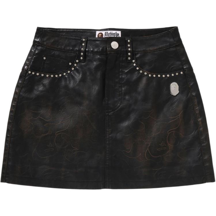 Кожаная короткая юбка женская A BATHING APE, черный
Кожаная короткая юбка женская A BATHING APE, черный