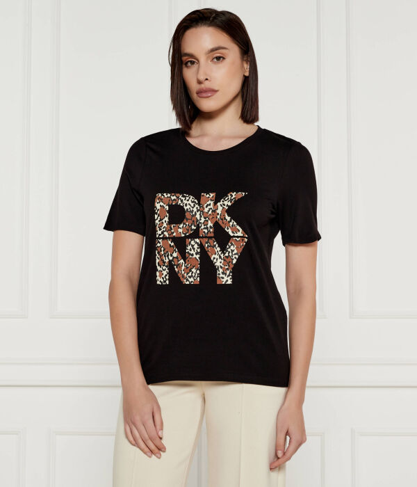 Футболка женская Dkny с логотипом, черный 
Футболка женская Dkny с логотипом, черный