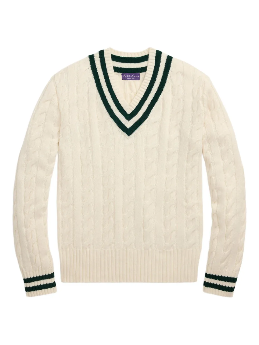 Свитер фактурной вязки с V-образным вырезом Ralph Lauren Purple Label, белый
Свитер фактурной вязки с V-образным вырезом Ralph Lauren Purple Label, белый