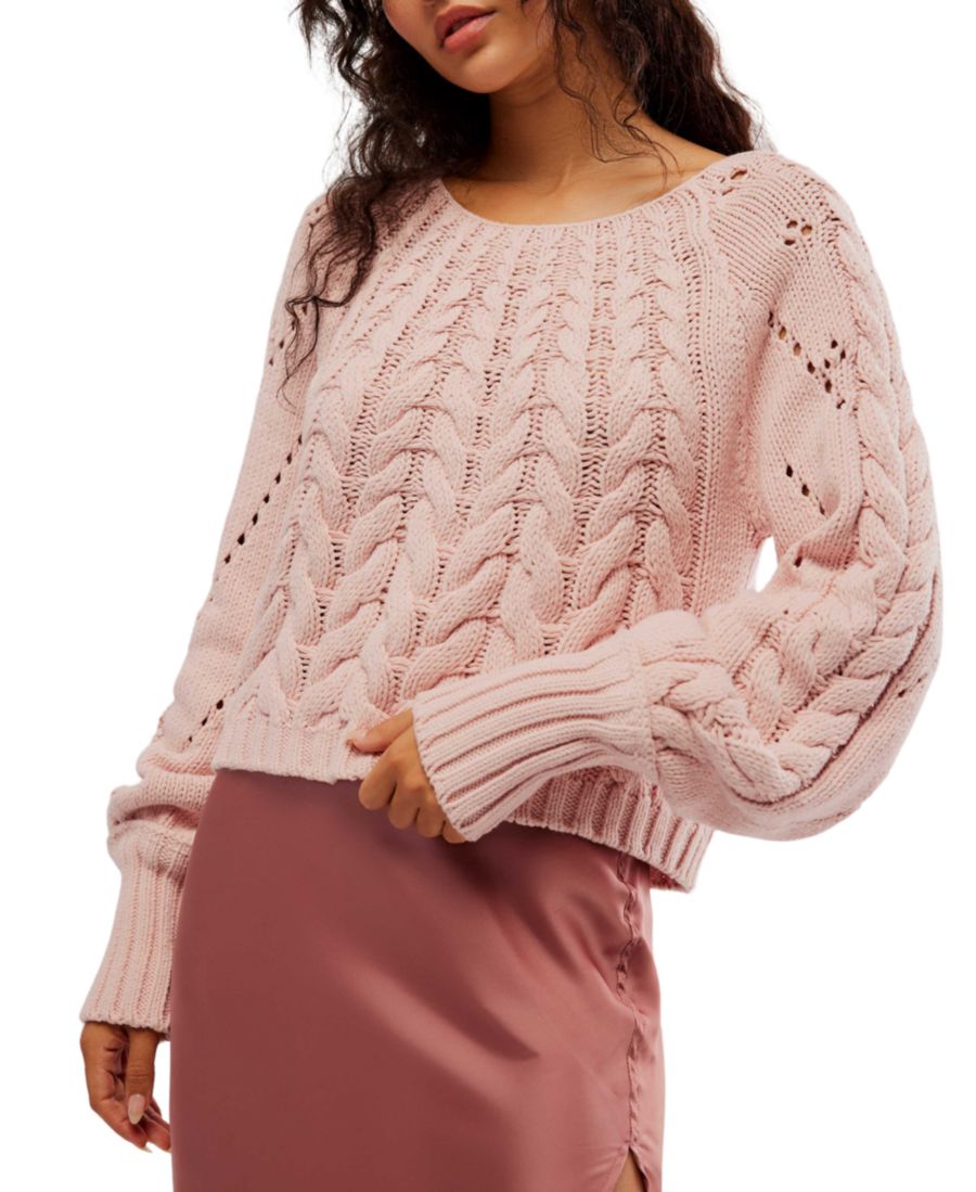Женский свитер Sandre крупной вязки Free People, Pink Lotus
Женский свитер Sandre крупной вязки Free People, Pink Lotus