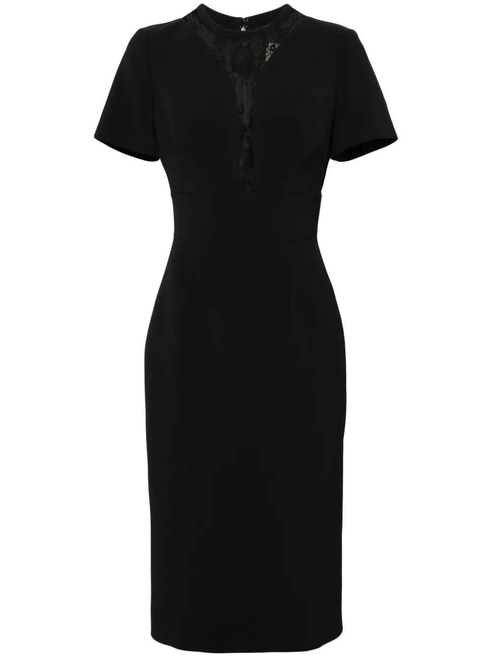 Платье миди с кружевной вставкой Elie Saab, черный
Платье миди с кружевной вставкой Elie Saab, черный