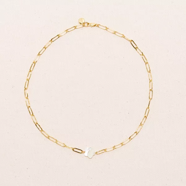 Цепочка с покрытием из 18-каратного золота и подвеской в форме цветка из перламутра - колье Fafa 17 дюймов для женщин Joey Baby, gold
Цепочка с покрытием из 18-каратного золота и подвеской в форме цветка из перламутра - колье Fafa 17 дюймов для женщин Joey Baby, gold