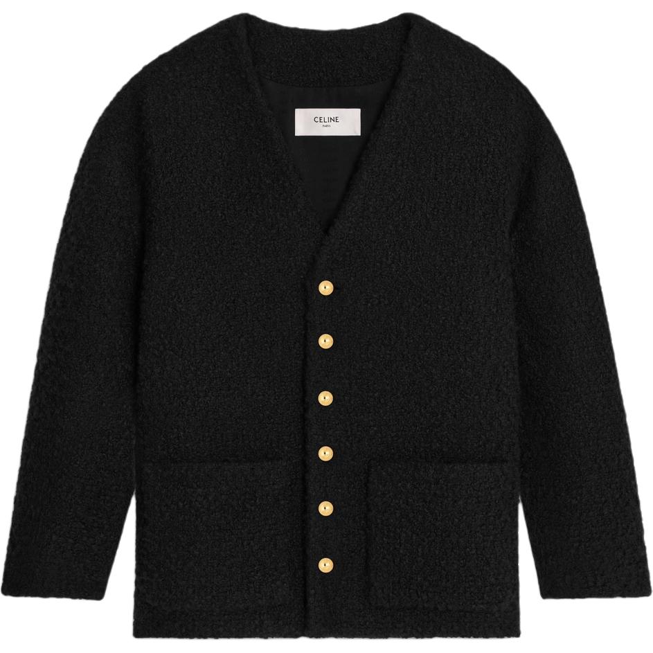 Укороченный жакет оверсайз из букле твид кашемир CELINE, черный
Укороченный жакет оверсайз из букле твид кашемир CELINE, черный