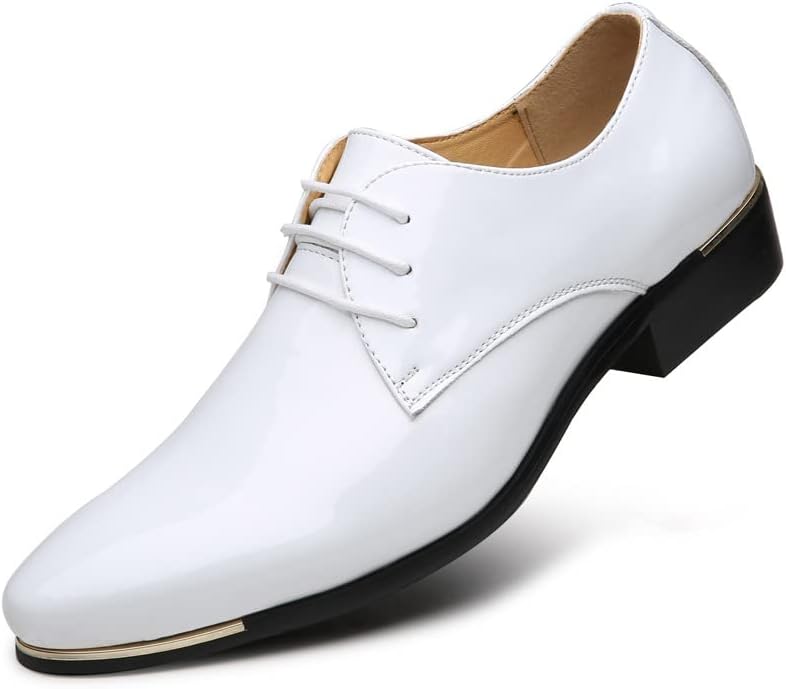 Мужские туфли из лакированной кожи с острым носком для официальных и повседневных мероприятий, свадьбы Waolsu, белый
Мужские туфли из лакированной кожи с острым носком для официальных и повседневных мероприятий, свадьбы Waolsu, белый