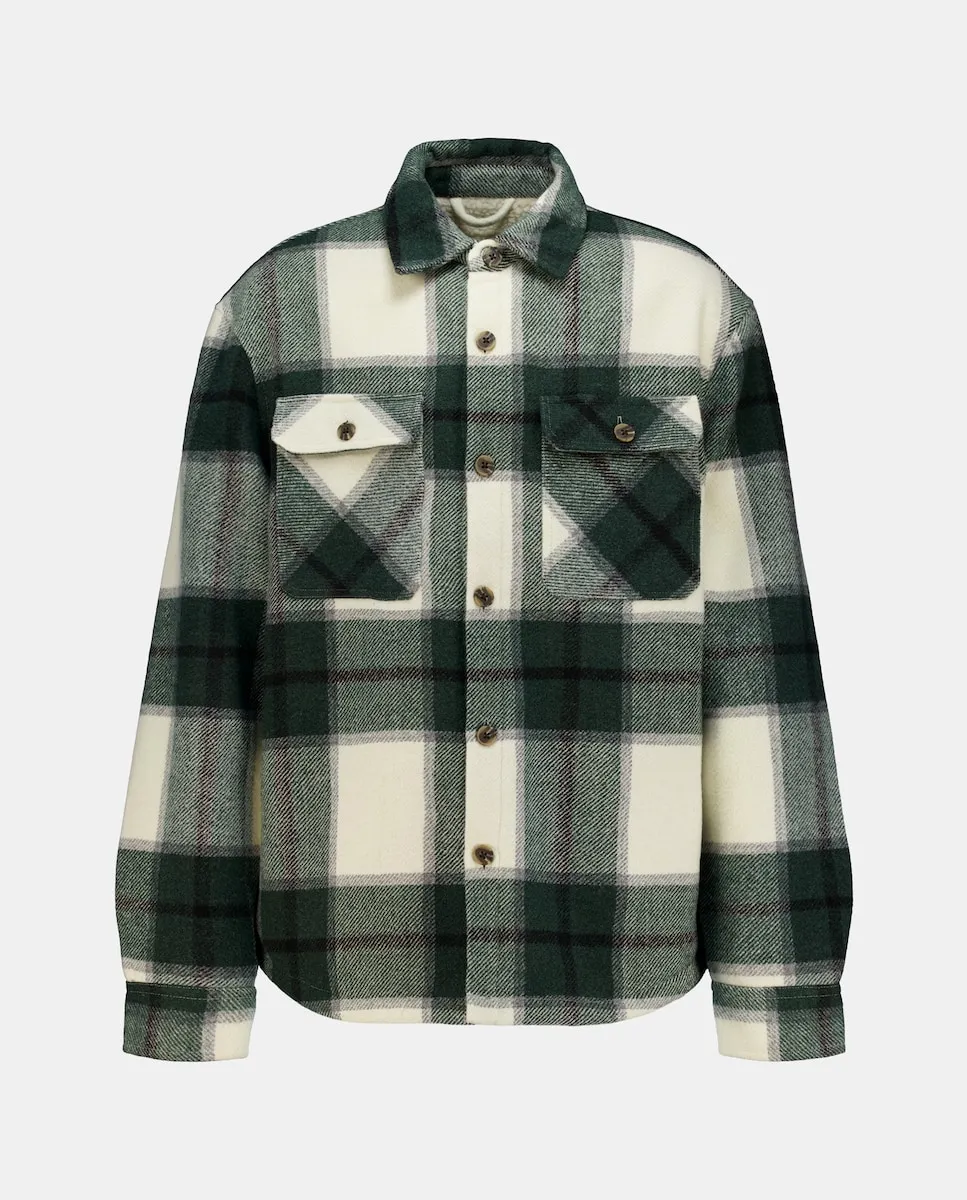 Мужская рубашка-овершейт в клетку с утепленной подкладкой из искусственного овчины Green Coast, зеленый
Мужская рубашка-овершейт в клетку с утепленной подкладкой из искусственного овчины Green Coast, зеленый