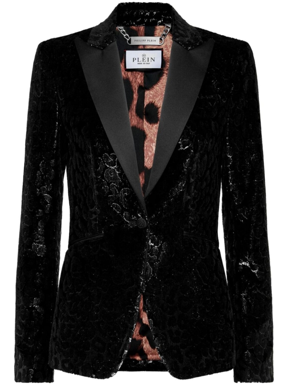 Philipp Plein однобортный блейзер, черный
Philipp Plein однобортный блейзер, черный