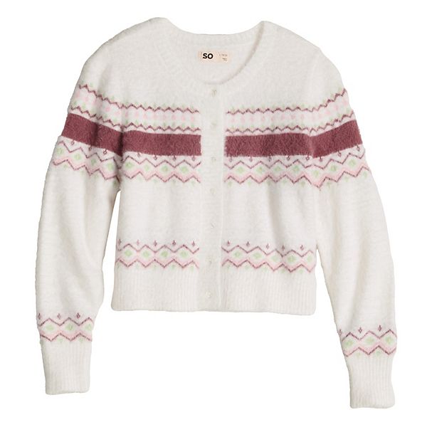 Кардиган-свитер для девочек 6-20 лет в размерах regular и plus So, Egret Fair Isle
Кардиган-свитер для девочек 6-20 лет в размерах regular и plus So, Egret Fair Isle