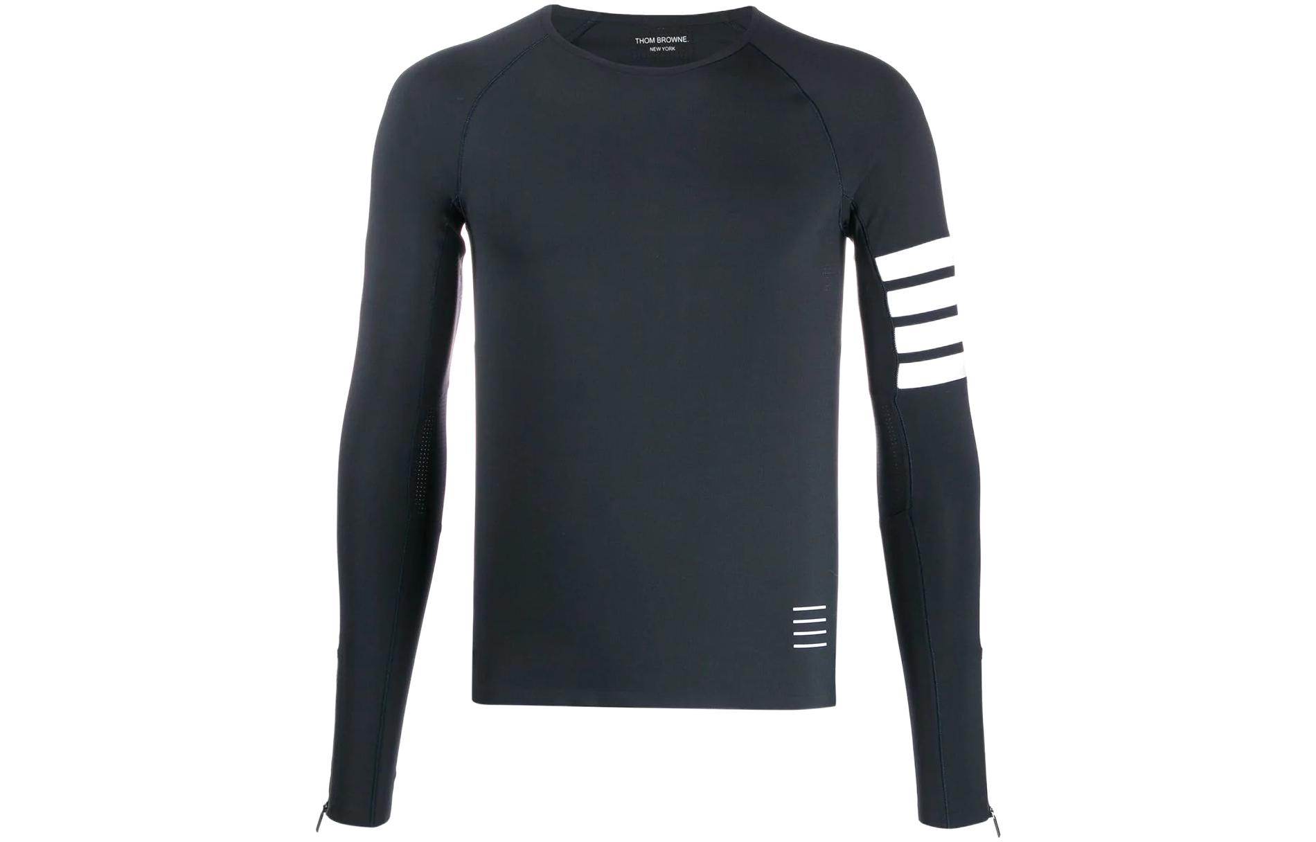 Интерлок Футболка с 4-полосным узором и круглым вырезом THOM BROWNE, Темно-синий
Интерлок Футболка с 4-полосным узором и круглым вырезом THOM BROWNE, Темно-синий