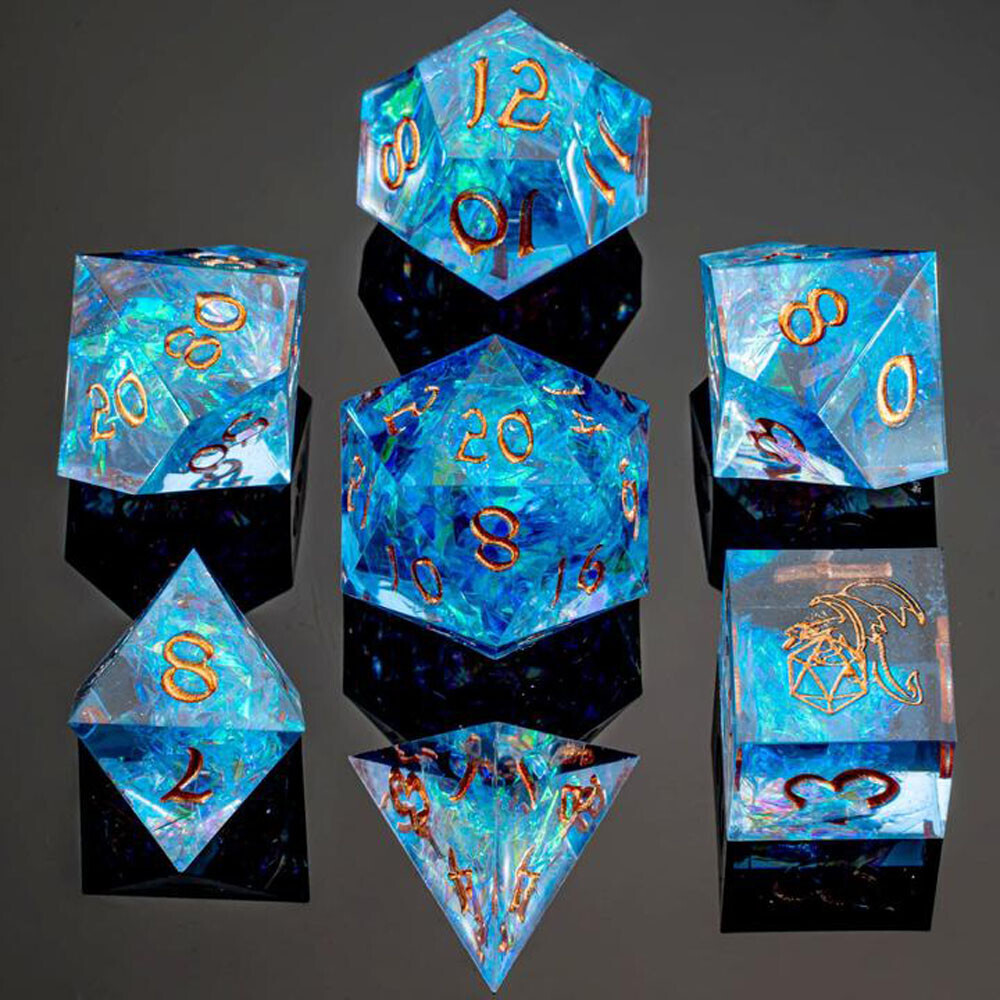 Аксессуары Hymgho Premium Gaming Sharp-Edge Polyhedral Dice Set: Captured Magic - Blue (7)
Аксессуары Hymgho Premium Gaming Sharp-Edge Polyhedral Dice Set: Captured Magic - Blue (7)