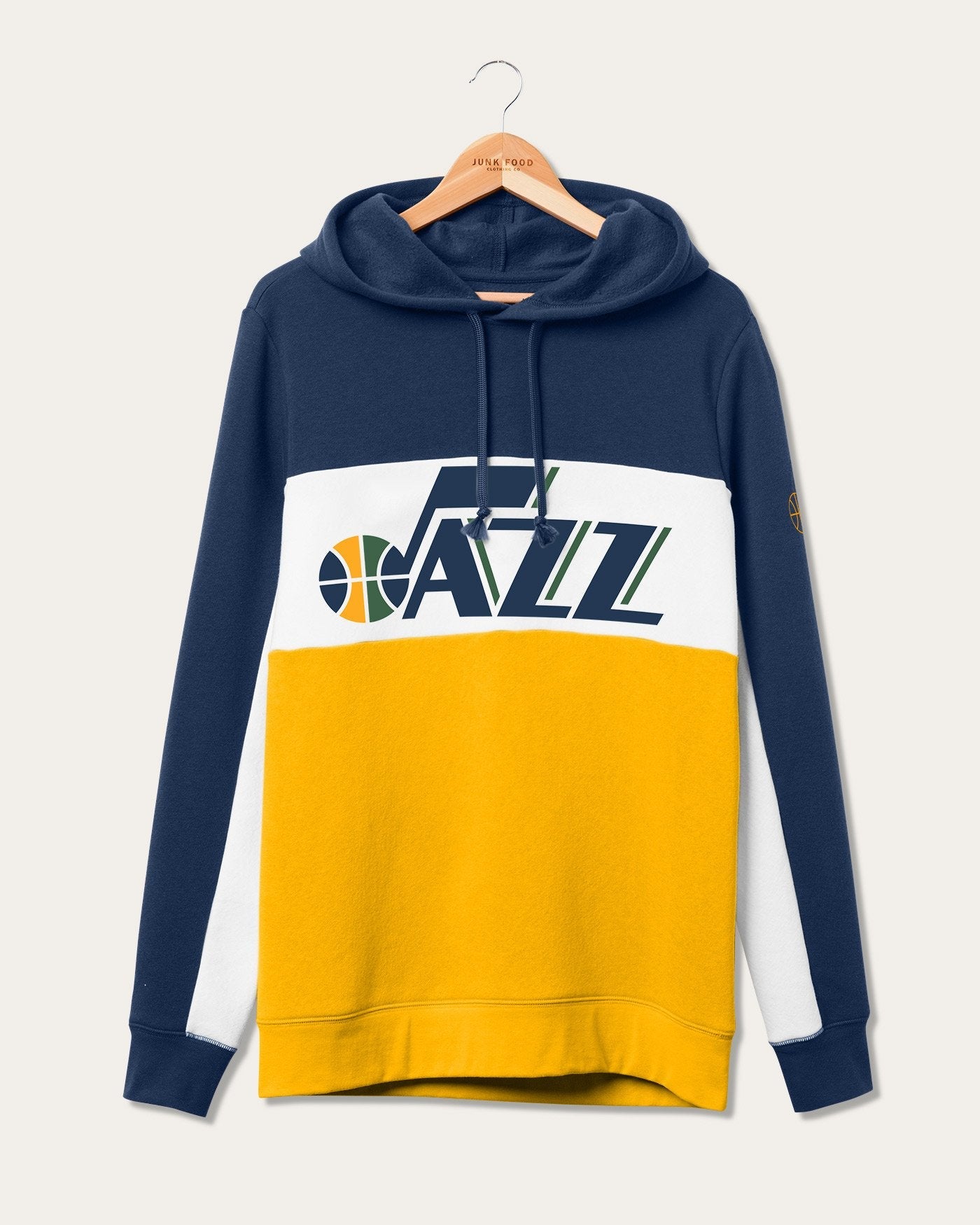 Толстовка с капюшоном NBA Utah Jazz Colorblock Junk Food Clothing, цвет navy/mustard 
Толстовка с капюшоном NBA Utah Jazz Colorblock Junk Food Clothing, цвет navy/mustard