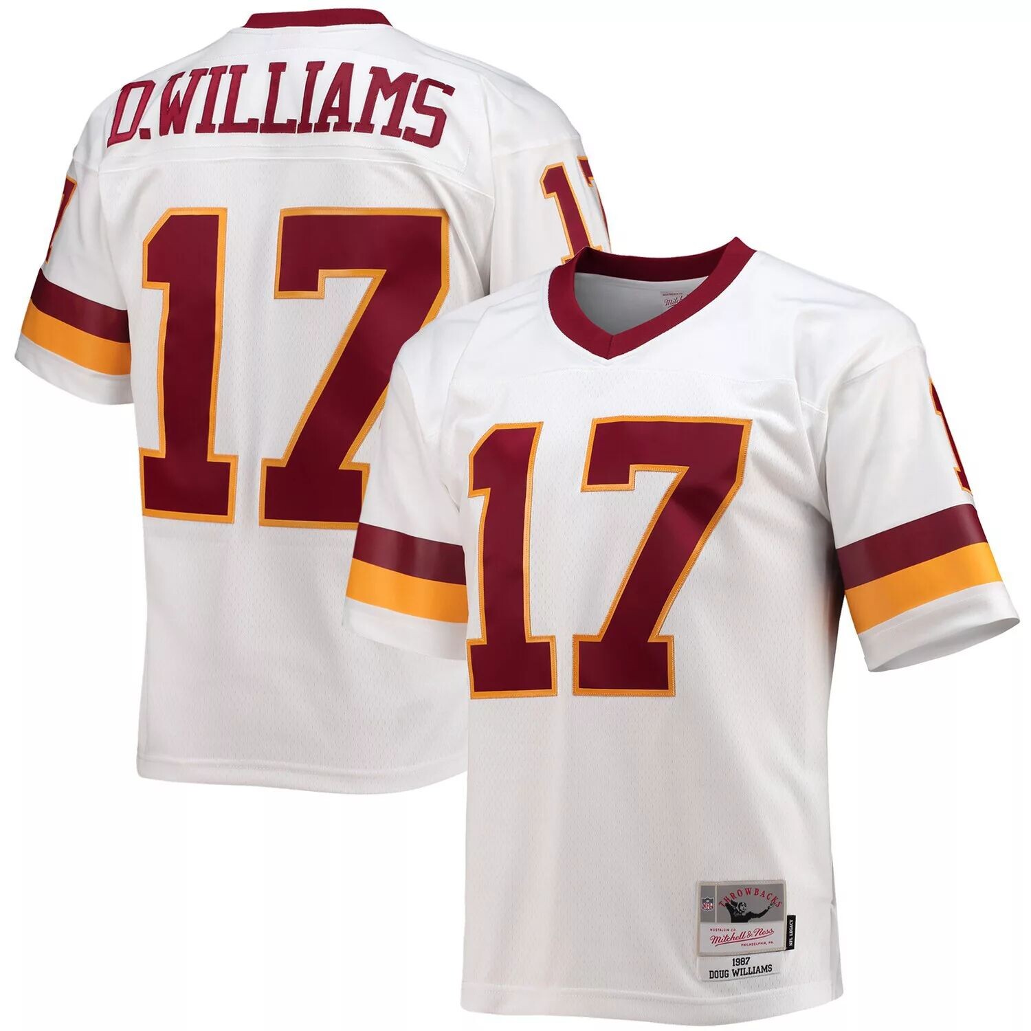 Мужская футболка Mitchell & Ness Doug Williams White Washington Football Team 1987, реплика Legacy 
Мужская футболка Mitchell & Ness Doug Williams White Washington Football Team 1987, реплика Legacy