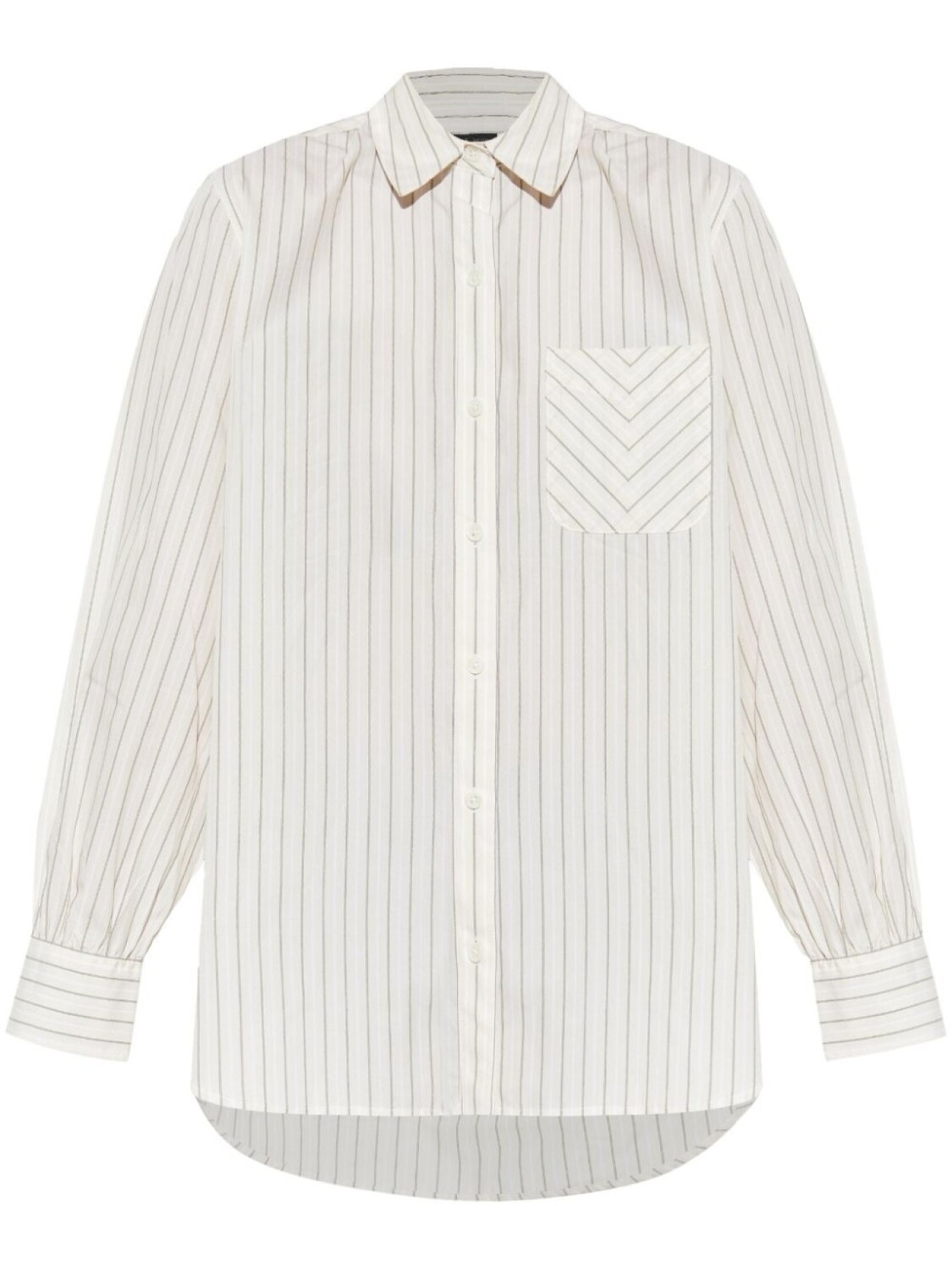 Полосатая хлопковая рубашка Rag & bone, белый 
Полосатая хлопковая рубашка Rag & bone, белый