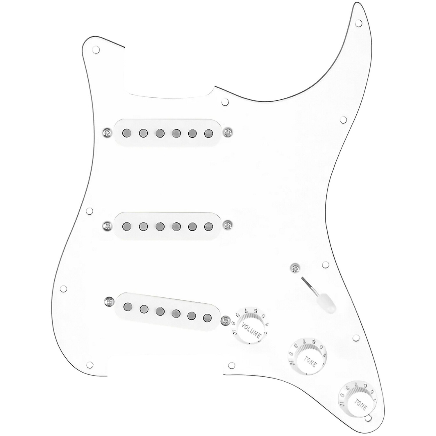 920d Custom Texas Vintage Loaded накладка для страт с белыми звукоснимателями и жгутом проводов S5W-BL-V белого цвета
920d Custom Texas Vintage Loaded накладка для страт с белыми звукоснимателями и жгутом проводов S5W-BL-V белого цвета