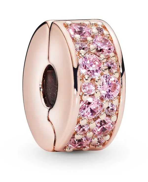Шарм с фиксированным зажимом из кубических цирконий Pandora, pink/gold
Шарм с фиксированным зажимом из кубических цирконий Pandora, pink/gold