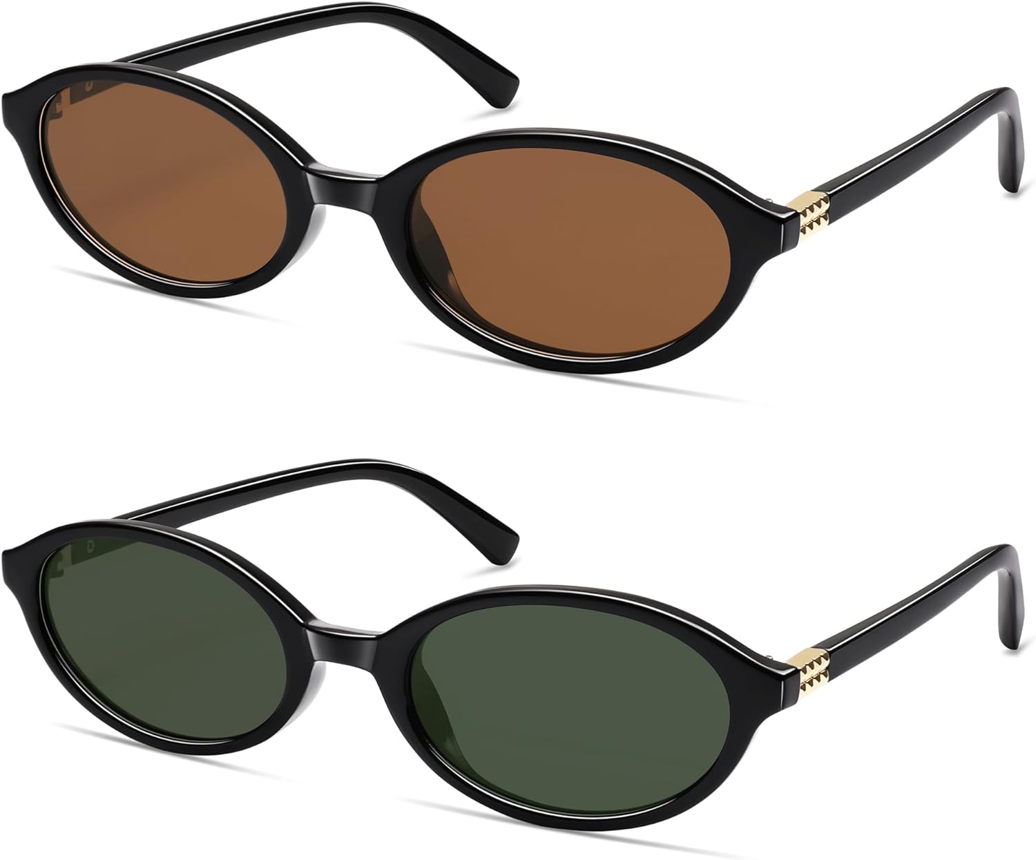 Ретро овальные солнцезащитные очки для женщин и мужчин, маленькие, в стиле 90-х, узкие, винтажные, забавные, стильные солнцезащитные очки AP3728 Appassal, P2 Black/Green+black/Brown
Ретро овальные солнцезащитные очки для женщин и мужчин, маленькие, в стиле 90-х, узкие, винтажные, забавные, стильные солнцезащитные очки AP3728 Appassal, P2 Black/Green+black/Brown