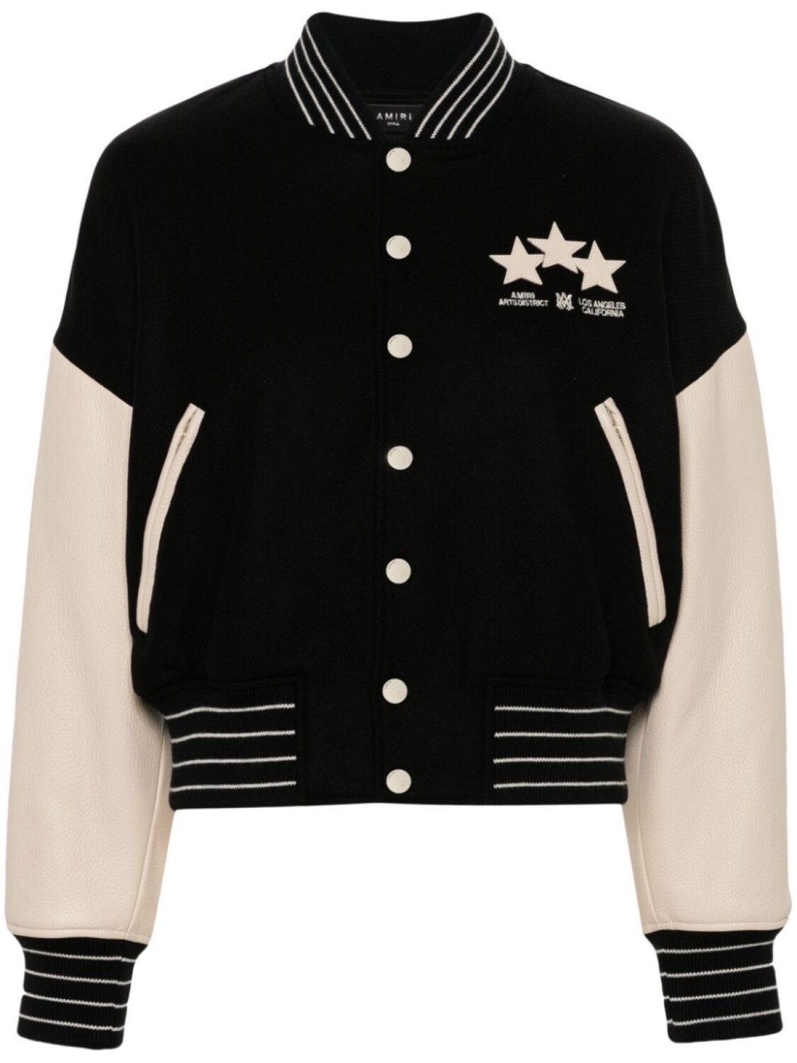 AMIRI бомбер Stars в стиле колор-блок, черный
AMIRI бомбер Stars в стиле колор-блок, черный