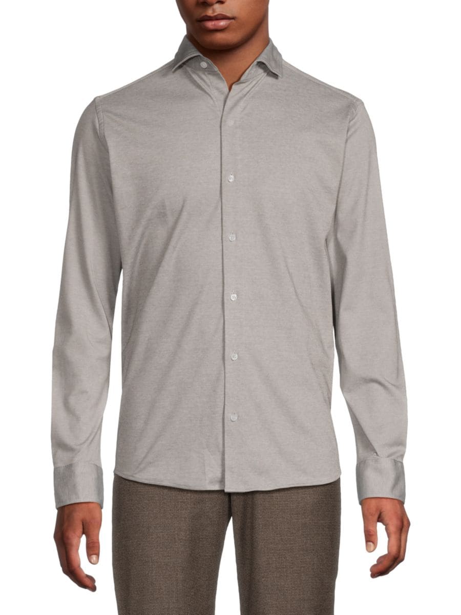 Однотонная хлопковая рубашка Luchiano Visconti, цвет Fog
Однотонная хлопковая рубашка Luchiano Visconti, цвет Fog