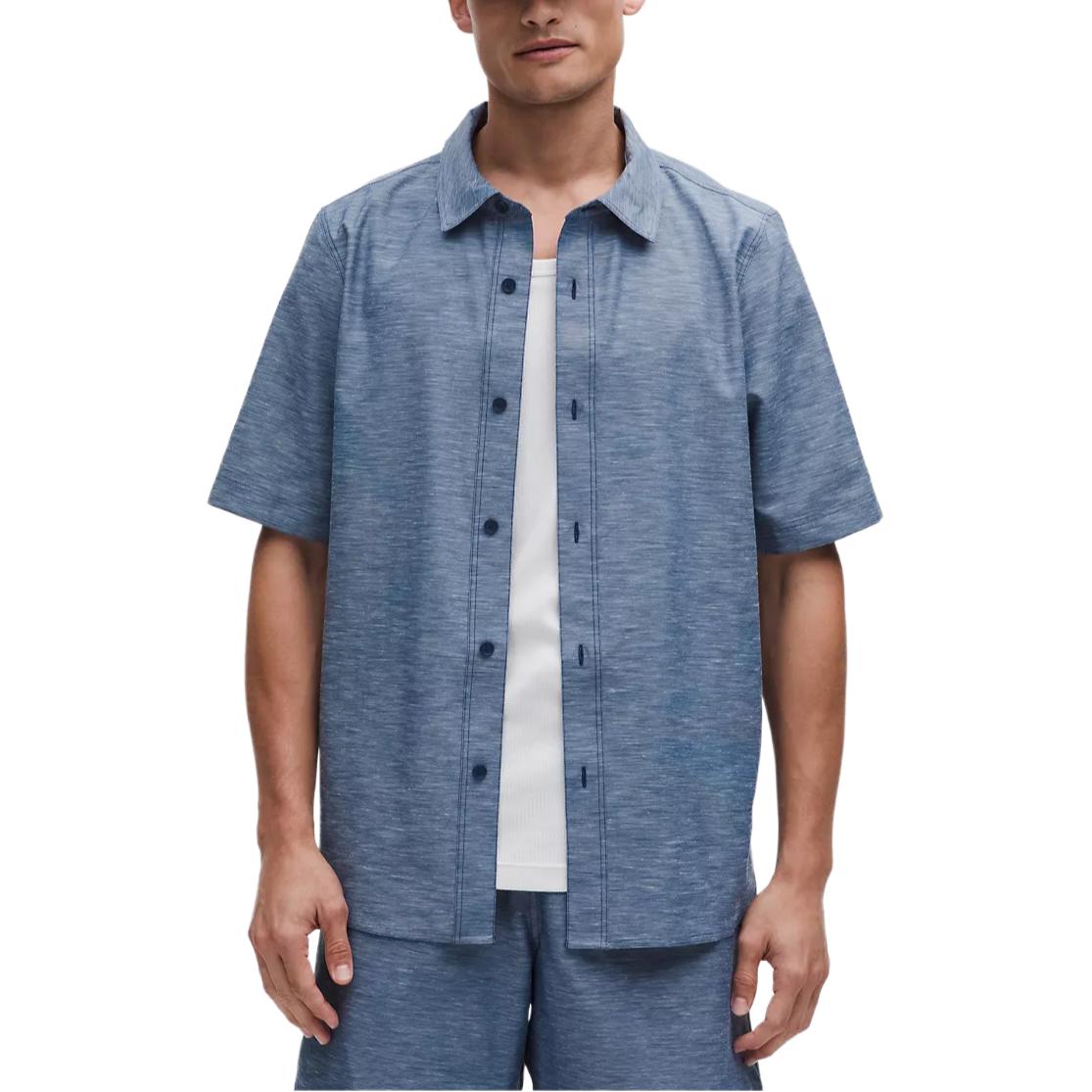 Мужская рубашка Lululemon, синий
Мужская рубашка Lululemon, синий