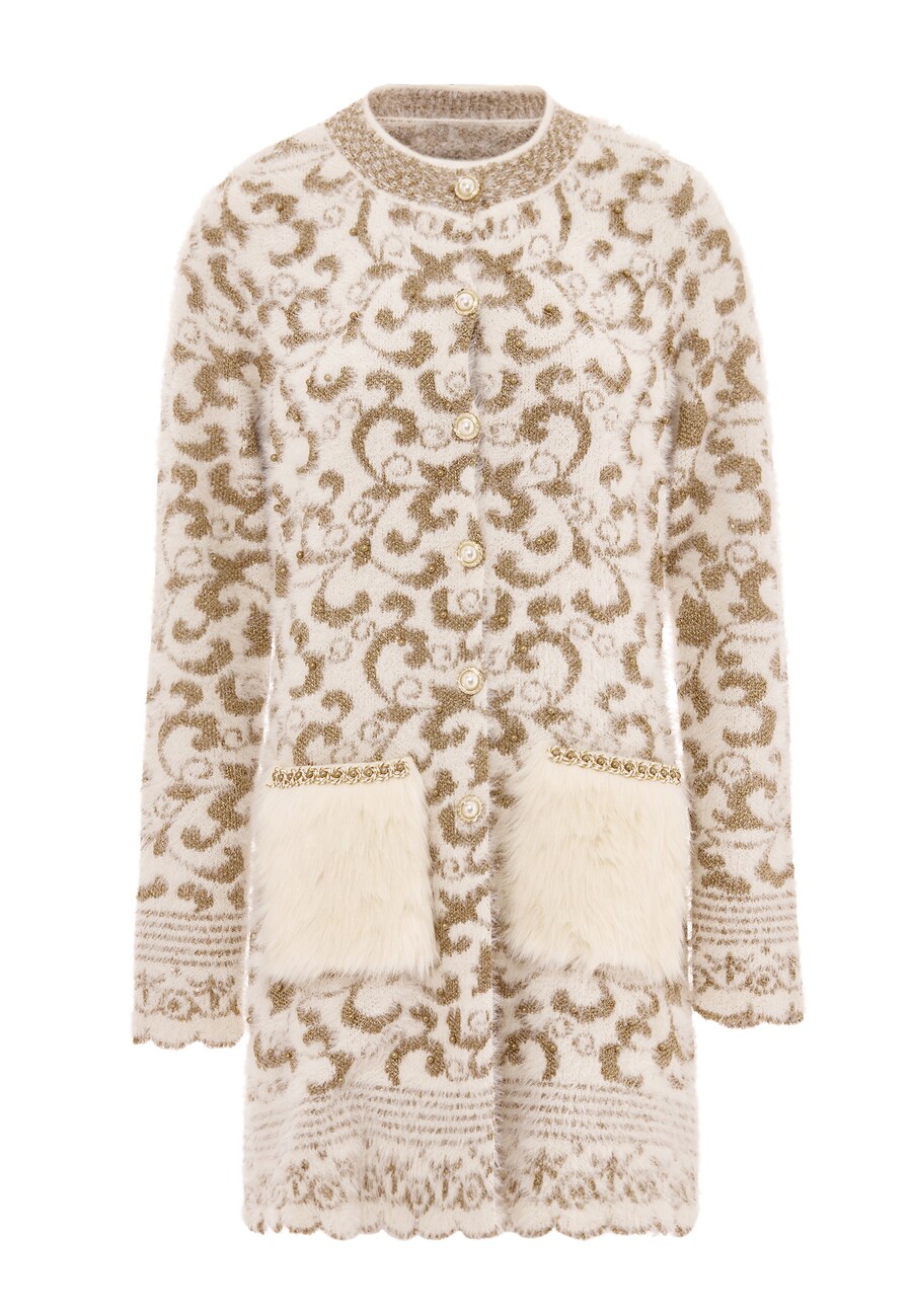 Вязаный кардиган faina Knit Cardigan, белый
Вязаный кардиган faina Knit Cardigan, белый