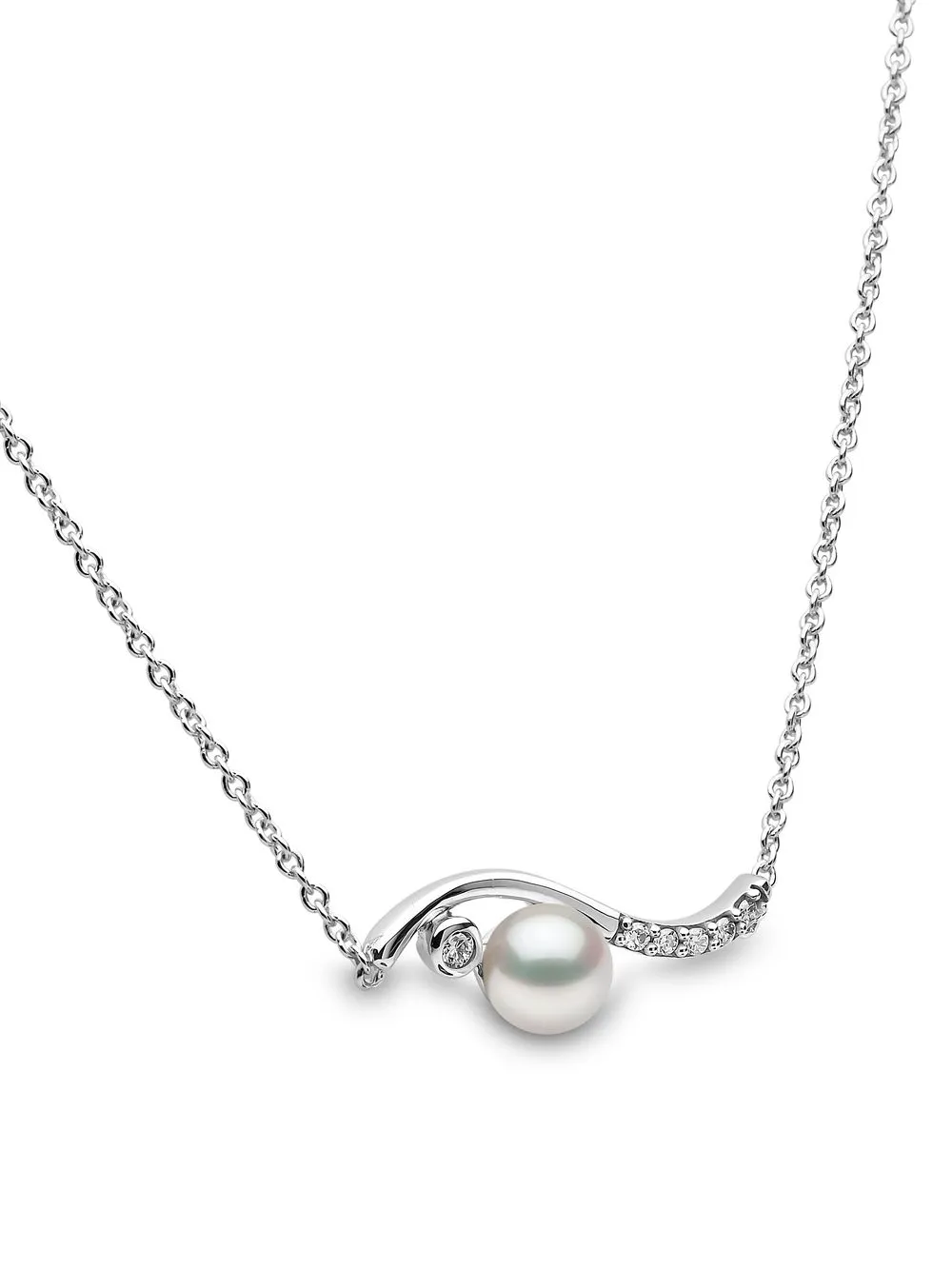 Золотое колье Trend с жемчугом и бриллиантами Yoko London, серебяный 
Золотое колье Trend с жемчугом и бриллиантами Yoko London, серебяный
