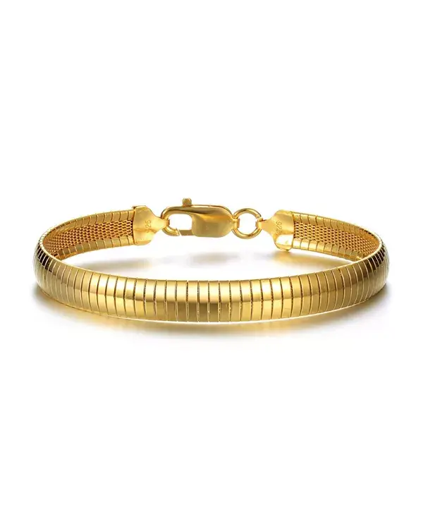 Элегантный браслет-змейка из стерлингового серебра с надежной застежкой Genevive, gold
Элегантный браслет-змейка из стерлингового серебра с надежной застежкой Genevive, gold