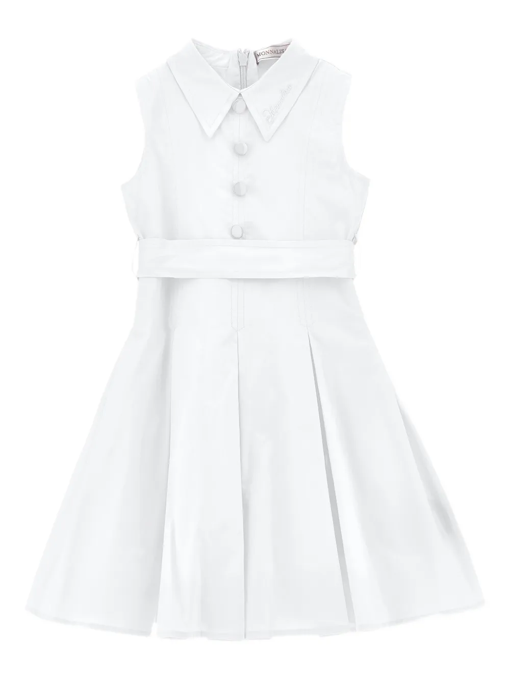 Платье с воротником и поясом Monnalisa, белый
Платье с воротником и поясом Monnalisa, белый