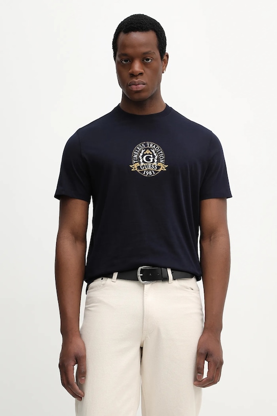 Хлопковая футболка Guess, темно-синий
Хлопковая футболка Guess, темно-синий