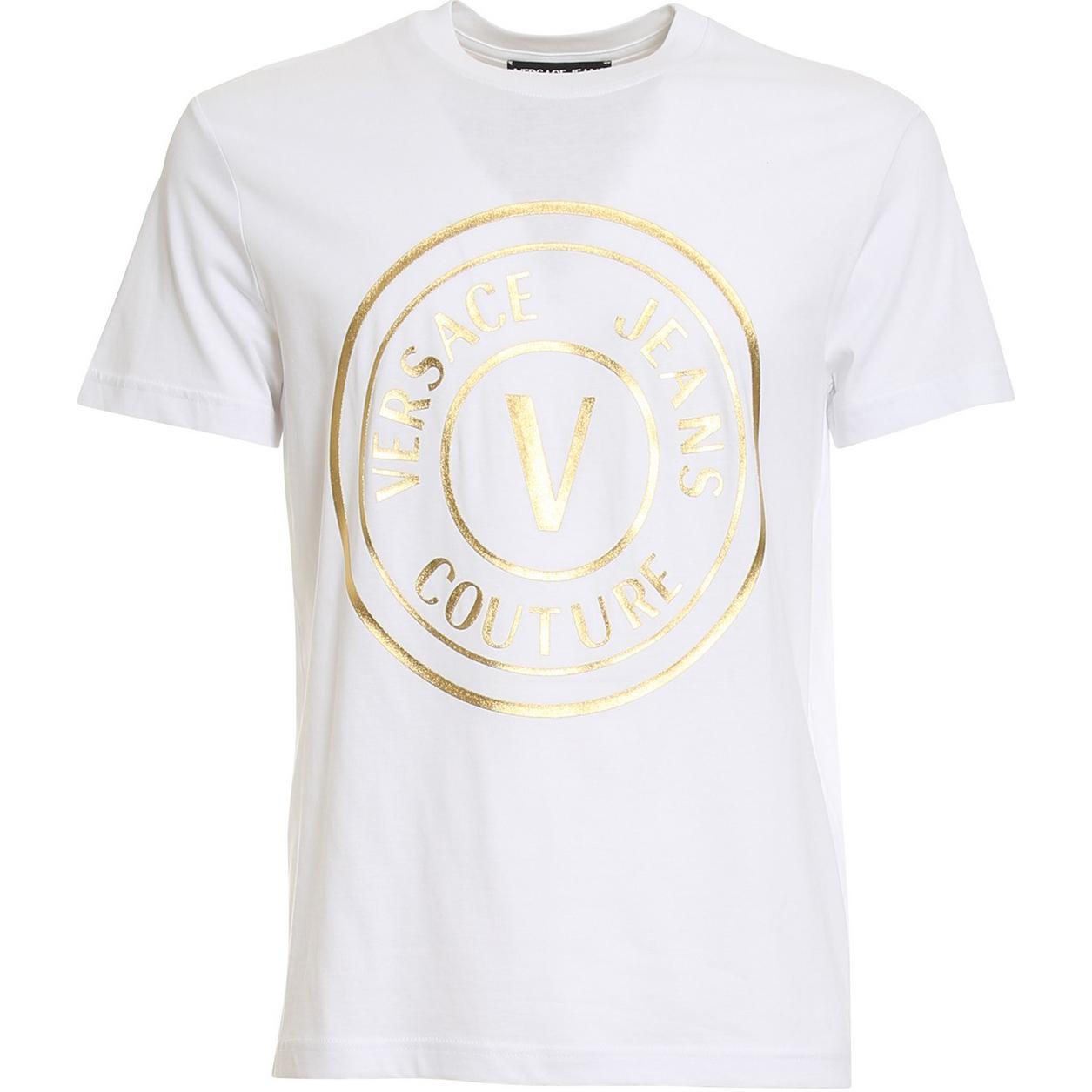 Футболка с принтом логотипа VERSACE JEANS COUTURE, белый
Футболка с принтом логотипа VERSACE JEANS COUTURE, белый