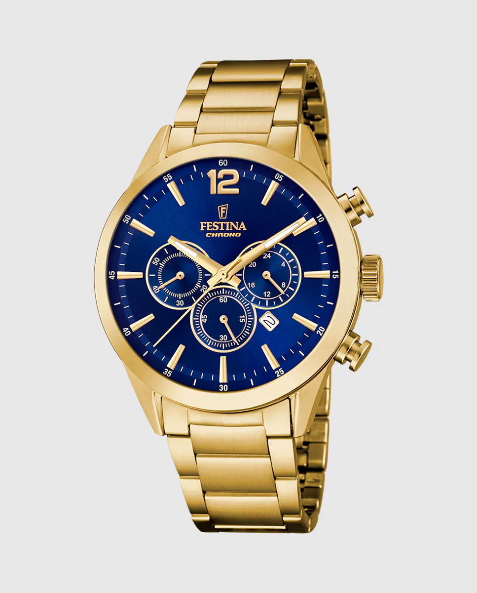 F20633/2 Мужские часы Timeless Chronograph из золотой стали Festina, золотой
F20633/2 Мужские часы Timeless Chronograph из золотой стали Festina, золотой