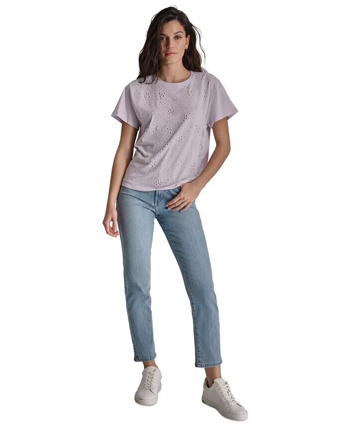 Женская футболка свободного кроя с рассеянными купольными заклепками DKNY Jeans, фиолетовый
Женская футболка свободного кроя с рассеянными купольными заклепками DKNY Jeans, фиолетовый