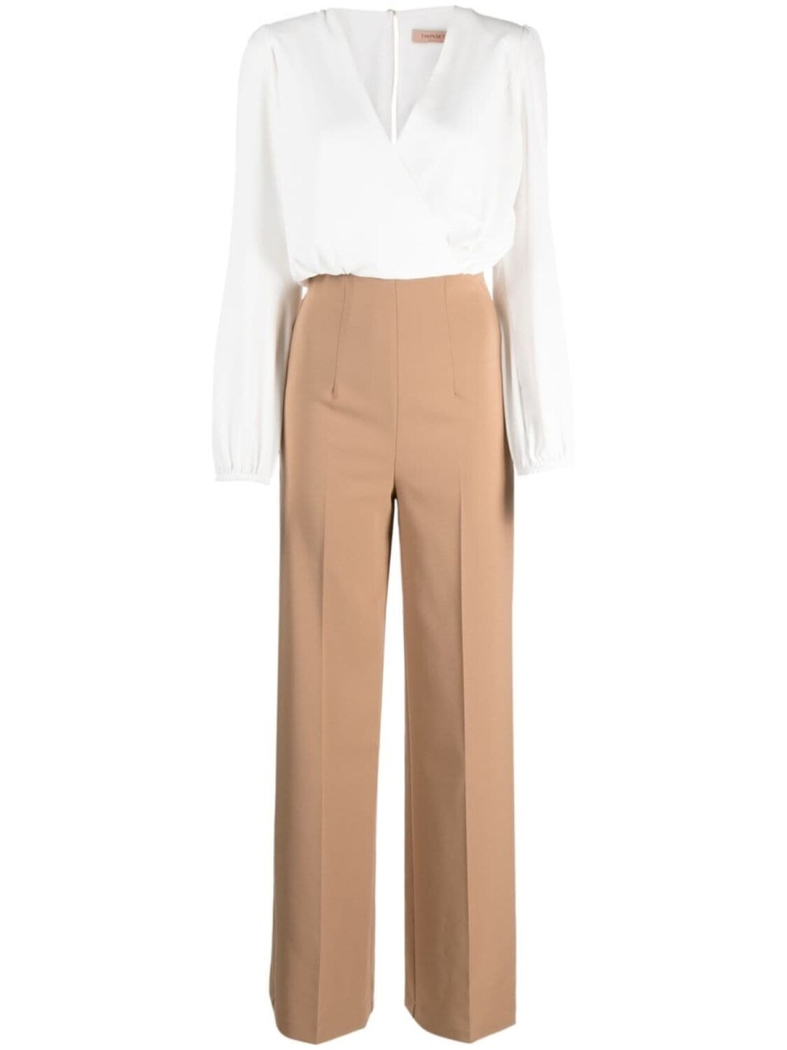 TWINSET комбинезон с длинными рукавами и широкими брюками, белый
TWINSET комбинезон с длинными рукавами и широкими брюками, белый