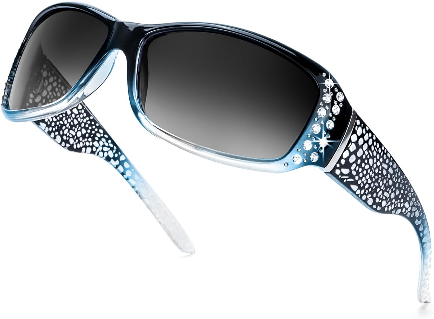Женские поляризованные солнцезащитные очки IGnaef с украшениями из страз, защита от УФ-излучения UV400, подходят для вождения, рыбалки и покупок, A06 Gradient Blue Frame/ Grey Polarized Lens
Женские поляризованные солнцезащитные очки IGnaef с украшениями из страз, защита от УФ-излучения UV400, подходят для вождения, рыбалки и покупок, A06 Gradient Blue Frame/ Grey Polarized Lens