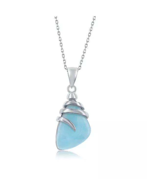 Подвеска из стерлингового серебра с ларимаром неправильной формы и твист-дизайном Caribbean Treasures, blue
Подвеска из стерлингового серебра с ларимаром неправильной формы и твист-дизайном Caribbean Treasures, blue